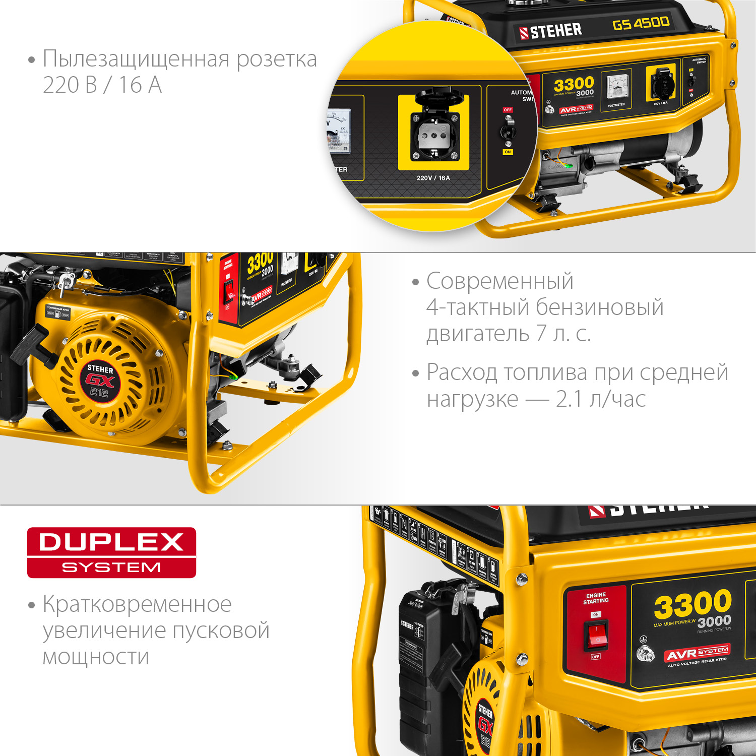 Генератор бензиновый GS-4500